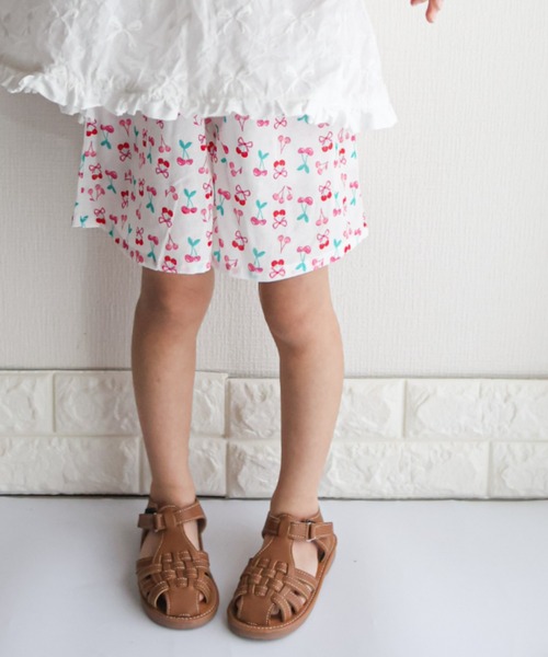 Naughty Company（ナウテーカンパニー）の「リボンチェリーガラパンツ（その他パンツ・キッズ・ラベンダー/オフホワイト・90/110/120/130/100）」の5枚目の写真