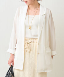 Jena espace merveilleux | メッシュシェルボタンジャケット(テーラードジャケット)