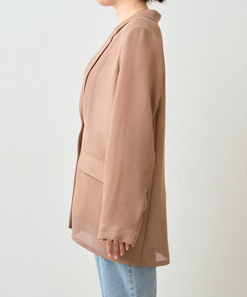 Jena espace merveilleux（ジェナ　エスパスメルヴェイユ）の「メッシュシェルボタンジャケット（テーラードジャケット・レディース・ベージュ/オフホワイト・FREE）」の20枚目の写真