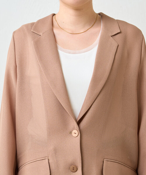 Jena espace merveilleux（ジェナ　エスパスメルヴェイユ）の「メッシュシェルボタンジャケット（テーラードジャケット・レディース・ベージュ/オフホワイト・FREE）」の22枚目の写真