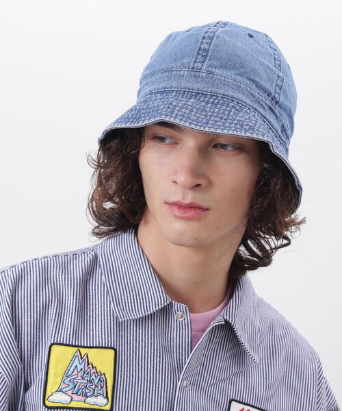 MANASTASH（マナスタッシュ）の「MANASTASH/マナスタッシュ/WASHED DENIM HAT/ウォッシュド デニムハット（ハット・メンズ・その他35/ブラック/ホワイト系2・F）」の19枚目の写真