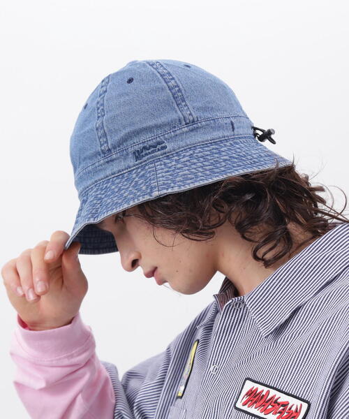 MANASTASH（マナスタッシュ）の「MANASTASH/マナスタッシュ/WASHED DENIM HAT/ウォッシュド デニムハット（ハット・メンズ・その他35/ブラック/ホワイト系2・F）」の20枚目の写真