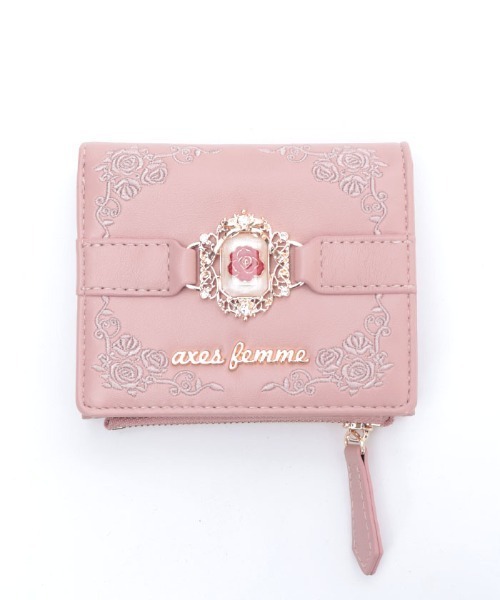 axes femme（アクシーズファム）の「薔薇封入モチーフミニ財布（財布・レディース・ピンク/ブラック・FREE）」の5枚目の写真
