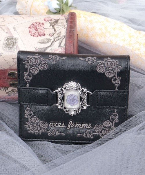 axes femme（アクシーズファム）の「薔薇封入モチーフミニ財布（財布・レディース・ピンク/ブラック・FREE）」の13枚目の写真