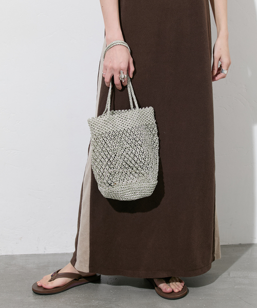 The Bagmati（ザバグマティ）の「《追加》【BAGMATI 】メッシュバッグ（トートバッグ・レディース・シルバー/ゴールド・FREE）」の5枚目の写真