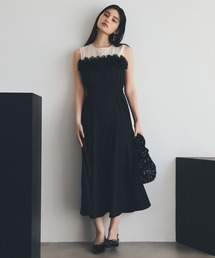 VIS | 【VIS DRESS】チュールフラワードッキングワンピース(ワンピース)