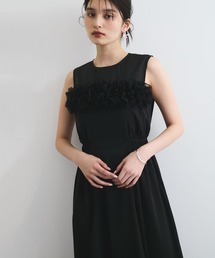 【VIS DRESS】チュールフラワードッキングワンピース