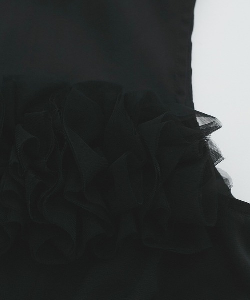 VIS(ビス)の「【VIS DRESS】チュールフラワードッキングワンピース(ワンピース・レディース・ブラック/ブラック系その他・FREE)」の20枚目の写真
