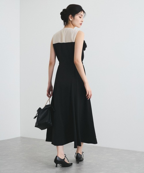 VIS(ビス)の「【VIS DRESS】チュールフラワードッキングワンピース(ワンピース・レディース・ブラック/ブラック系その他・FREE)」の10枚目の写真