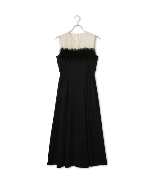 VIS(ビス)の「【VIS DRESS】チュールフラワードッキングワンピース(ワンピース・レディース・ブラック/ブラック系その他・FREE)」の12枚目の写真