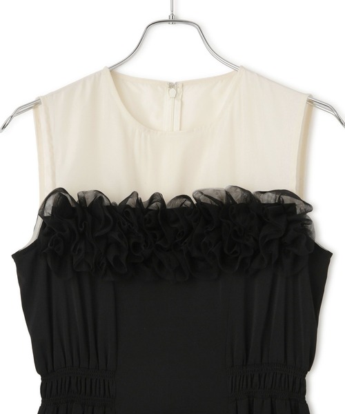 VIS(ビス)の「【VIS DRESS】チュールフラワードッキングワンピース(ワンピース・レディース・ブラック/ブラック系その他・FREE)」の13枚目の写真