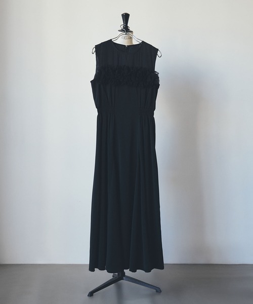 VIS(ビス)の「【VIS DRESS】チュールフラワードッキングワンピース(ワンピース・レディース・ブラック/ブラック系その他・FREE)」の22枚目の写真