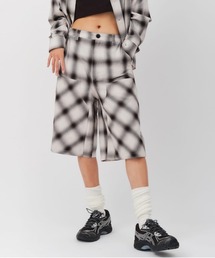 atmos pink Ombre Check Double Knee Half Pants / アトモス ピンク オンブレ チェック ダブルニー ハーフ パンツ