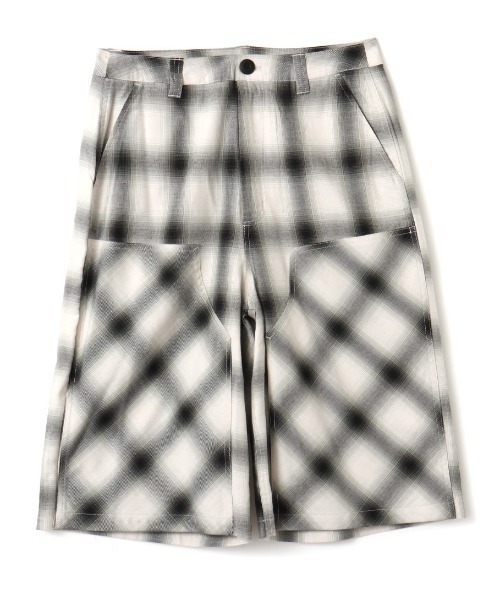 atmos pink（アトモスピンク）の「atmos pink Ombre Check Double Knee Half Pants / アトモス ピンク オンブレ チェック ダブルニー ハーフ パンツ（その他パンツ・レディース・ブラック/ブルー・S/M）」の19枚目の写真