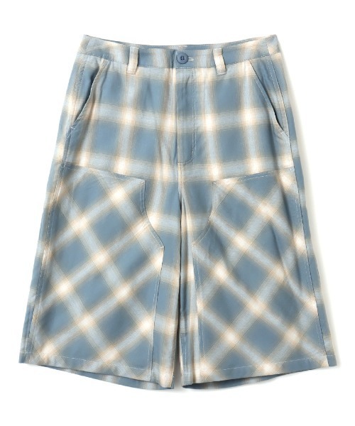 atmos pink（アトモスピンク）の「atmos pink Ombre Check Double Knee Half Pants / アトモス ピンク オンブレ チェック ダブルニー ハーフ パンツ（その他パンツ・レディース・ブラック/ブルー・S/M）」の10枚目の写真