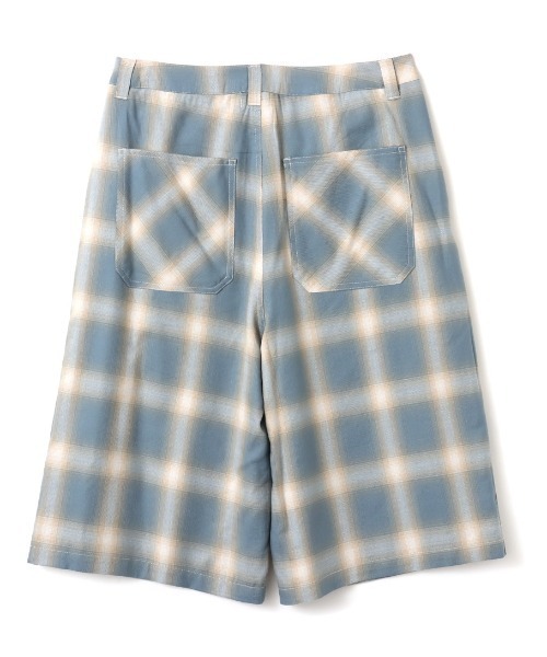 atmos pink（アトモスピンク）の「atmos pink Ombre Check Double Knee Half Pants / アトモス ピンク オンブレ チェック ダブルニー ハーフ パンツ（その他パンツ・レディース・ブラック/ブルー・S/M）」の9枚目の写真