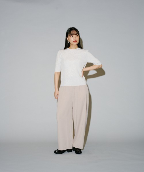 terrace（テラス）の「ラメニットプルオーバー（Tシャツ/カットソー・レディース・シルバー/オフホワイト/ブラック・MEDIUM）」の10枚目の写真