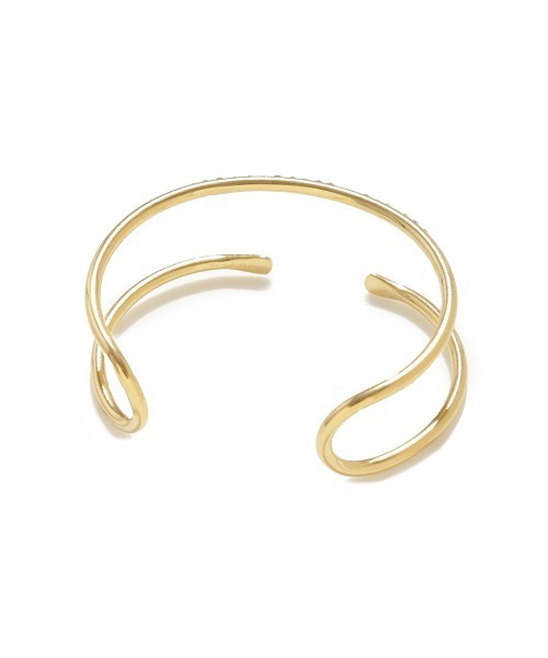 Mila Owen（ミラオーウェン）の「メタルダブルラインストーンバングル（ネックレス・レディース・ゴールド/シルバー・FREE）」の4枚目の写真