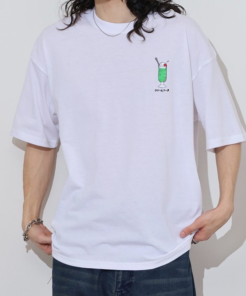 FUNALIVE(ファンアライブ)の「純喫茶 刺繍ワイドTシャツ 吸水速乾 UVカット(Tシャツ/カットソー・メンズ・ブラック/グレイッシュベージュ/ブラック系その他2/イエロー/スミクロ/ネイビー/ミント/ホワイト/グリーン/ピンク/ブルー/ホワイト系その他2・M/L/LL)」の2枚目の写真