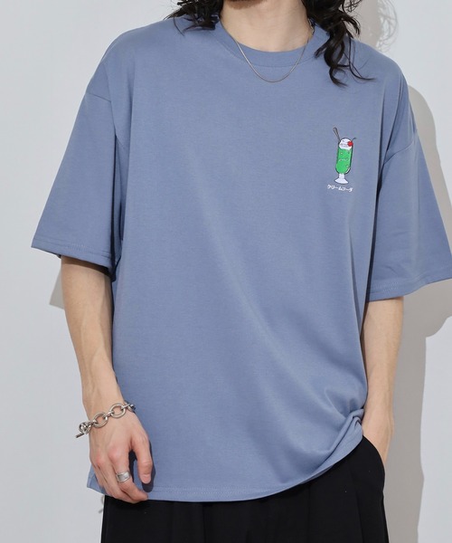 FUNALIVE(ファンアライブ)の「純喫茶 刺繍ワイドTシャツ 吸水速乾 UVカット(Tシャツ/カットソー・メンズ・ブラック/グレイッシュベージュ/ブラック系その他2/イエロー/スミクロ/ネイビー/ミント/ホワイト/グリーン/ピンク/ブルー/ホワイト系その他2・M/L/LL)」の10枚目の写真