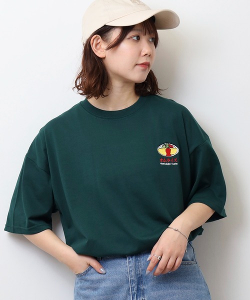 FUNALIVE(ファンアライブ)の「純喫茶 刺繍ワイドTシャツ 吸水速乾 UVカット(Tシャツ/カットソー・メンズ・ブラック/グレイッシュベージュ/ブラック系その他2/イエロー/スミクロ/ネイビー/ミント/ホワイト/グリーン/ピンク/ブルー/ホワイト系その他2・M/L/LL)」の7枚目の写真