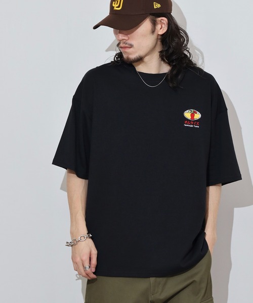 FUNALIVE(ファンアライブ)の「純喫茶 刺繍ワイドTシャツ 吸水速乾 UVカット(Tシャツ/カットソー・メンズ・ブラック/グレイッシュベージュ/ブラック系その他2/イエロー/スミクロ/ネイビー/ミント/ホワイト/グリーン/ピンク/ブルー/ホワイト系その他2・M/L/LL)」の6枚目の写真