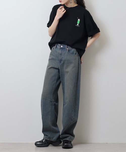 FUNALIVE(ファンアライブ)の「純喫茶 刺繍ワイドTシャツ 吸水速乾 UVカット(Tシャツ/カットソー・メンズ・ブラック/グレイッシュベージュ/ブラック系その他2/イエロー/スミクロ/ネイビー/ミント/ホワイト/グリーン/ピンク/ブルー/ホワイト系その他2・M/L/LL)」の16枚目の写真