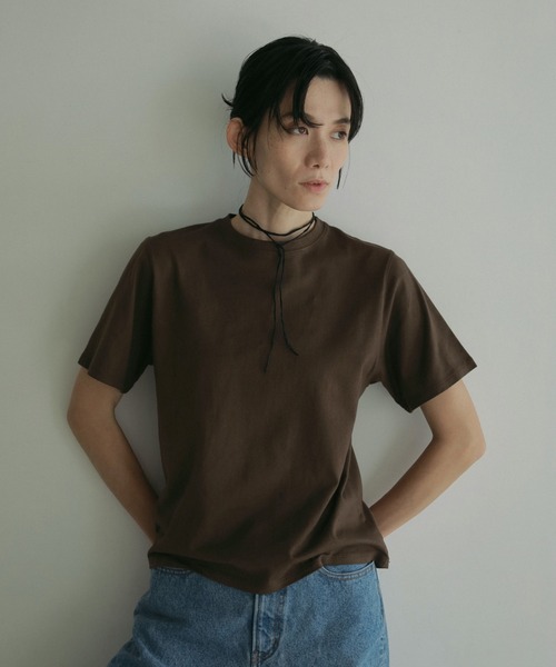 anuke(アンヌーク)の「Basic Loose T-shirts(Tシャツ/カットソー・レディース・ブラウン/ホワイト/ブラック/クリーム・FREE)」の3枚目の写真