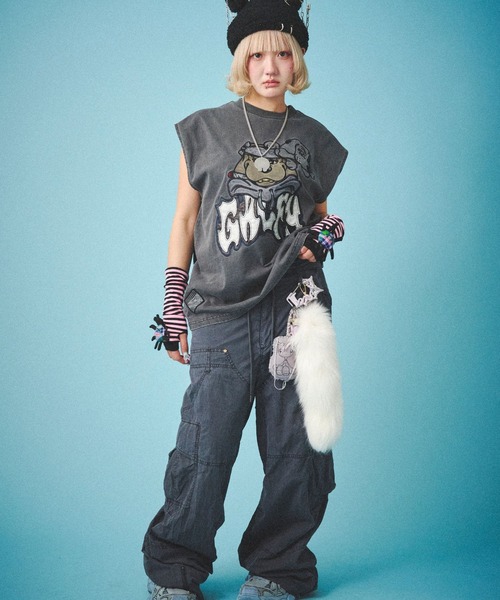 GALFY（ガルフィー）の「GALFY（ガルフィー）袖を忘れしT/ノースリーブTシャツ メンズ レディース ユニセックス（Tシャツ/カットソー・メンズ・ダークグレー/ホワイト/ブラック・LL/L）」の20枚目の写真