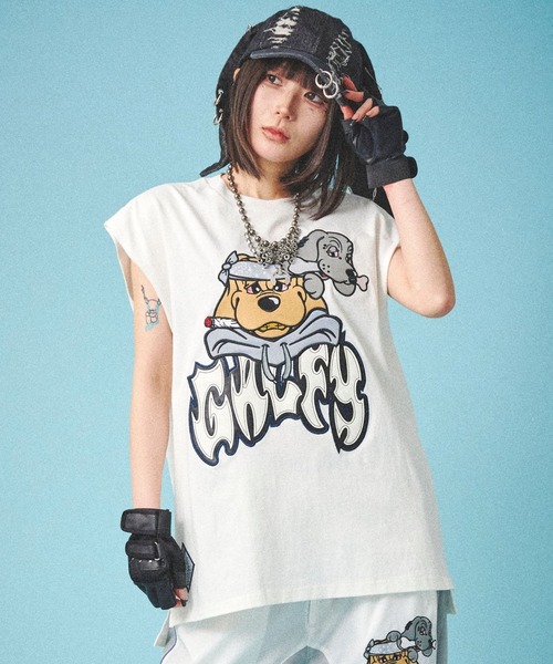 GALFY（ガルフィー）の「GALFY（ガルフィー）袖を忘れしT/ノースリーブTシャツ メンズ レディース ユニセックス（Tシャツ/カットソー・メンズ・ダークグレー/ホワイト/ブラック・LL/L）」の11枚目の写真
