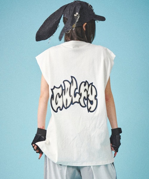 GALFY（ガルフィー）の「GALFY（ガルフィー）袖を忘れしT/ノースリーブTシャツ メンズ レディース ユニセックス（Tシャツ/カットソー・メンズ・ダークグレー/ホワイト/ブラック・LL/L）」の7枚目の写真