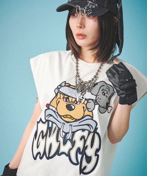 GALFY（ガルフィー）の「GALFY（ガルフィー）袖を忘れしT/ノースリーブTシャツ メンズ レディース ユニセックス（Tシャツ/カットソー・メンズ・ダークグレー/ホワイト/ブラック・LL/L）」の9枚目の写真