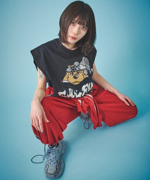 GALFY（ガルフィー）の「GALFY（ガルフィー）袖を忘れしT/ノースリーブTシャツ メンズ レディース ユニセックス（Tシャツ/カットソー・メンズ・ダークグレー/ホワイト/ブラック・LL/L）」の15枚目の写真