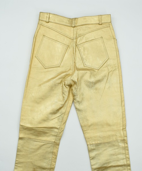 VINTAGE（ヴィンテージ）の「【ヴィンテージ古着】JUTTA COVIAN ナパレザー スリムパンツ（その他パンツ・メンズ・ゴールド・SMALL）」の10枚目の写真