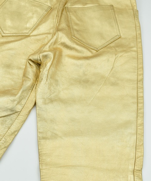 VINTAGE（ヴィンテージ）の「【ヴィンテージ古着】JUTTA COVIAN ナパレザー スリムパンツ（その他パンツ・メンズ・ゴールド・SMALL）」の11枚目の写真
