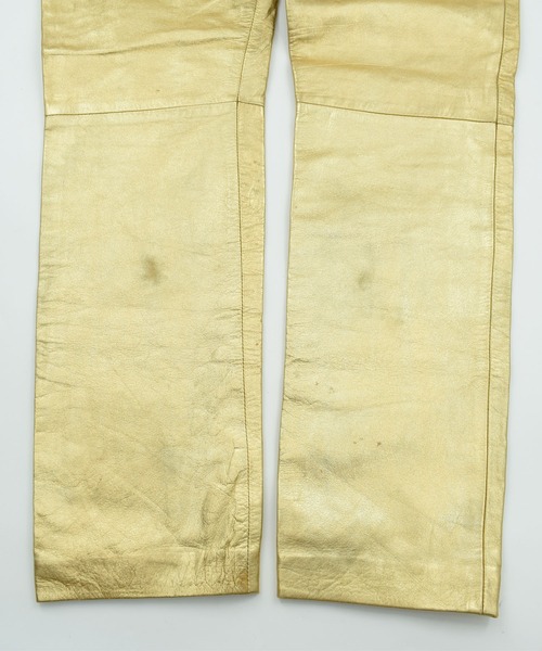 VINTAGE（ヴィンテージ）の「【ヴィンテージ古着】JUTTA COVIAN ナパレザー スリムパンツ（その他パンツ・メンズ・ゴールド・SMALL）」の12枚目の写真