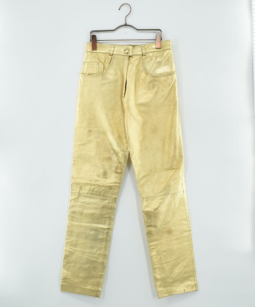 VINTAGE（ヴィンテージ）の「【ヴィンテージ古着】JUTTA COVIAN ナパレザー スリムパンツ（その他パンツ・メンズ・ゴールド・SMALL）」の8枚目の写真