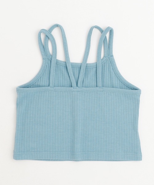 URBAN CHERRY（アーバンチェリー）の「【快適さらリブ素材】ハートロゴダブルストラップキャミソール（キャミソール・キッズ・ピンク/アイボリー/ブラック/ブルー・110cm/120cm/130cm/140cm/150cm）」の13枚目の写真