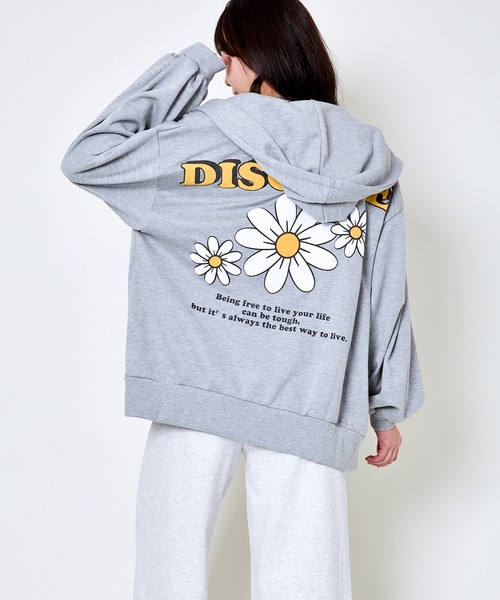 ♡ピカール♡様用です•*¨*•.¸♬︎ セール】《バックロゴ×花柄プリント》ZIPパーカー／ゆるカワ抜け