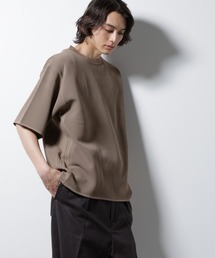 スポンディッシュ メッシュ クルーネックニットTEE
