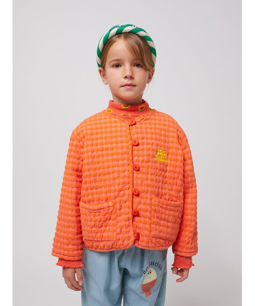 セール】Vichy padded jacket（ノーカラージャケット）｜BOBO CHOSES