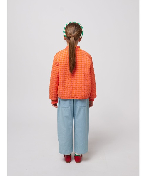 BOBO CHOSES(ボボショーズ)の「Vichy padded jacket(ノーカラージャケット・キッズ・ピンク・6-7YEAR/12-13y/10-11y/8-9y/4-5YEAR/2-3YEAR)」の2枚目の写真