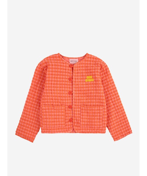 BOBO CHOSES(ボボショーズ)の「Vichy padded jacket(ノーカラージャケット・キッズ・ピンク・6-7YEAR/12-13y/10-11y/8-9y/4-5YEAR/2-3YEAR)」の3枚目の写真