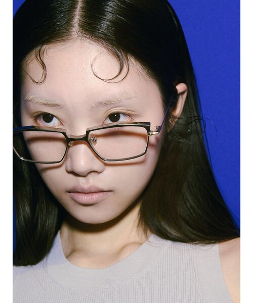 CARIN×UN3D.】EDGE LINE METAL SPECTACLES / カリン×アンス