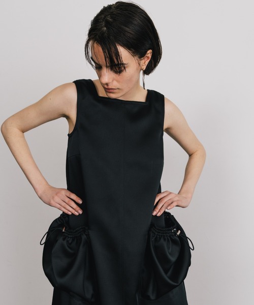 CREDONA(クレドナ)の「TENT DRESS/テントドレス(ワンピース・レディース・ブラック・1/0)」の5枚目の写真