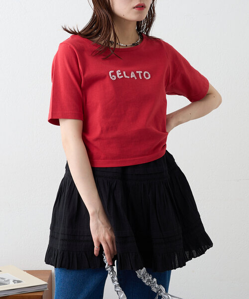 w closet（ダブルクローゼット）の「コットンフリルミニワンピ（チュニック・レディース・ブラック/オフホワイト・FREE）」の16枚目の写真