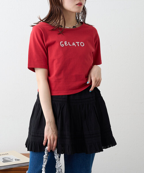 w closet（ダブルクローゼット）の「コットンフリルミニワンピ（チュニック・レディース・ブラック/オフホワイト・FREE）」の17枚目の写真