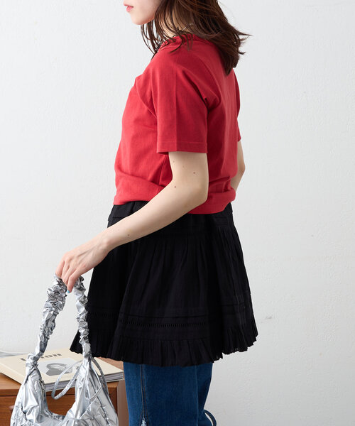 w closet（ダブルクローゼット）の「コットンフリルミニワンピ（チュニック・レディース・ブラック/オフホワイト・FREE）」の19枚目の写真