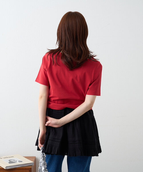 w closet（ダブルクローゼット）の「コットンフリルミニワンピ（チュニック・レディース・ブラック/オフホワイト・FREE）」の20枚目の写真