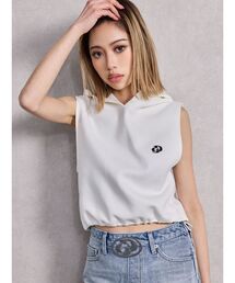 GYDA | GD HEM スピンドルノースリショートパーカー(パーカー)